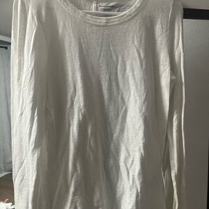 Banana Republic Women's Long-Sleeve Crew Neck Tee - White